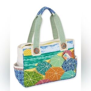 Paul Brent Sun N’ Sand Large Tote bag. Beach, Ocean Sun & Umbrellas. 14”